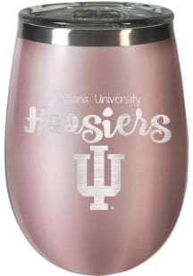 Indiana Hoosiers 10oz Rose Gold Stemless Wine Stainless Steel Stemless - Pink