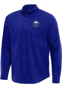 Antigua Buffalo Sabres Mens Blue Flight Long Sleeve Dress Shirt