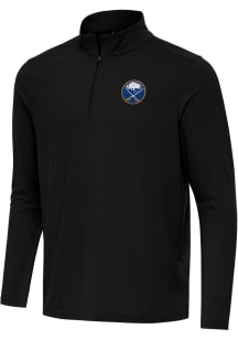 Antigua Buffalo Sabres Mens Black Intent Long Sleeve Qtr Zip Pullover
