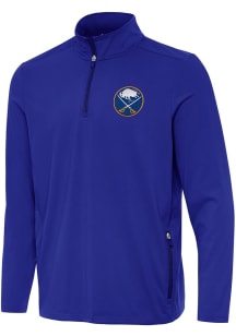 Antigua Buffalo Sabres Mens Blue Perilous Long Sleeve Qtr Zip Pullover