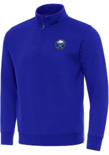 Antigua Buffalo Sabres Mens Blue Victory Long Sleeve Qtr Zip Pullover
