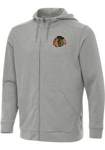 Antigua Chicago Blackhawks Mens Grey Effortless Light Weight Jacket