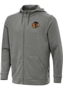Antigua Chicago Blackhawks Mens Black Effortless Light Weight Jacket