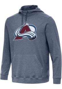 Antigua Colorado Avalanche Mens Navy Blue Full Front Cloud Long Sleeve Hoodie