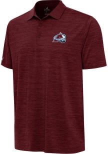 Antigua Colorado Avalanche Mens Red Layout Short Sleeve Polo