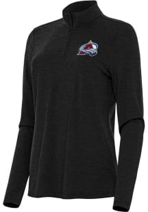 Antigua Colorado Avalanche Womens Black Bright Qtr Zip