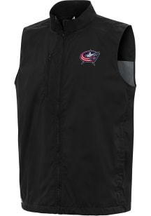 Antigua Columbus Blue Jackets Mens Black Brisk Sleeveless Jacket
