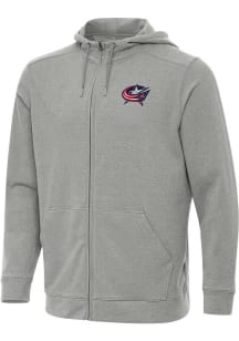 Antigua Columbus Blue Jackets Mens Grey Effortless Light Weight Jacket