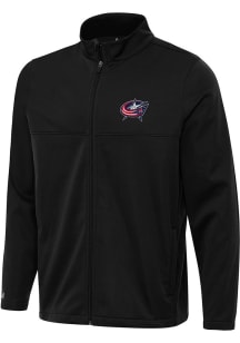 Antigua Columbus Blue Jackets Mens Black Links 2 Light Weight Jacket