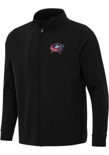 Antigua Columbus Blue Jackets Mens Black Regard Light Weight Jacket