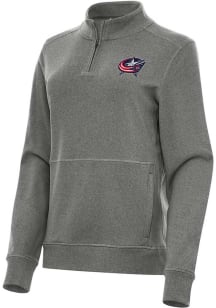 Antigua Columbus Blue Jackets Womens Black Crush Qtr Zip