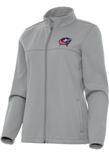 Antigua Columbus Blue Jackets Womens Grey Links Light Weight Jacket