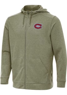 Antigua Montreal Canadiens Mens Olive Effortless Light Weight Jacket