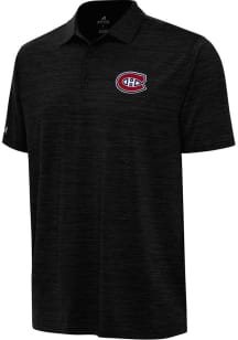 Antigua Montreal Canadiens Mens Black Layout Short Sleeve Polo