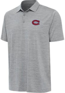 Antigua Montreal Canadiens Mens Grey Layout Short Sleeve Polo
