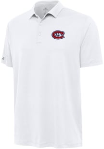 Antigua Montreal Canadiens Mens White Reprocess Recycled Short Sleeve Polo