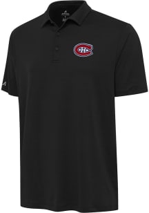 Antigua Montreal Canadiens Mens Black Reprocess Recycled Short Sleeve Polo