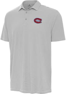 Antigua Montreal Canadiens Mens Grey Twine Short Sleeve Polo
