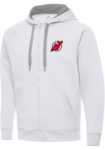Antigua New Jersey Devils Mens White Victory Big and Tall Light Weight Jacket