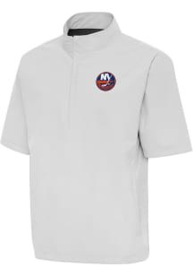 Antigua New York Islanders Mens Grey Brisk Short Sleeve Jacket