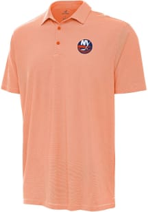 Antigua New York Islanders Mens Orange Twine Short Sleeve Polo