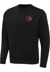 Antigua Ottawa Senators Mens Black Victory Big and Tall Crew Sweatshirt