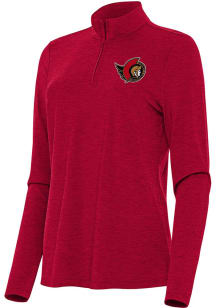 Antigua Ottawa Senators Womens Red Bright Qtr Zip