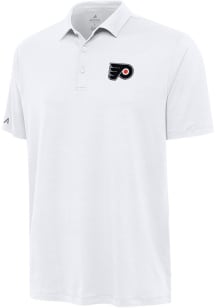 Antigua Philadelphia Flyers Mens White Reprocess Recycled Short Sleeve Polo