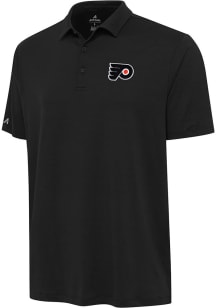 Antigua Philadelphia Flyers Mens Black Reprocess Recycled Short Sleeve Polo