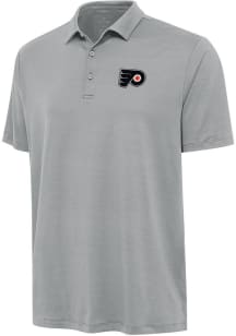Antigua Philadelphia Flyers Mens Grey Reprocess Recycled Short Sleeve Polo