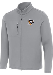 Antigua Pittsburgh Penguins Mens Grey Objection Light Weight Jacket