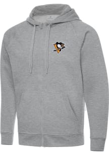 Antigua Pittsburgh Penguins Mens Grey Victory Big and Tall Light Weight Jacket
