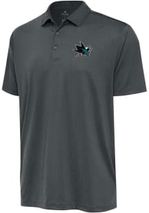 Antigua San Jose Sharks Mens Grey Ellipse Short Sleeve Polo