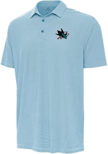 Antigua San Jose Sharks Mens Teal Twine Short Sleeve Polo