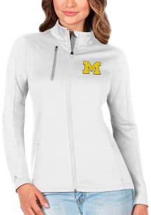 Antigua Michigan Wolverines Womens White Generation Light Weight Jacket