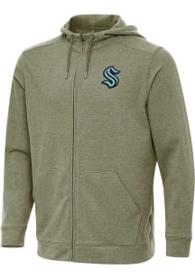 Antigua Seattle Kraken Mens Olive Effortless Light Weight Jacket