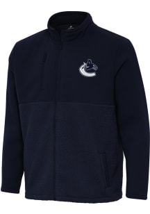 Antigua Vancouver Canucks Mens Navy Blue Daily Fused Medium Weight Jacket