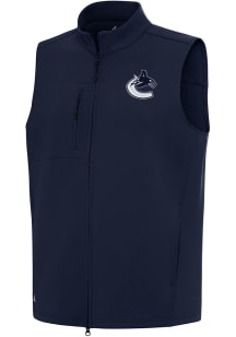 Antigua Vancouver Canucks Mens Navy Blue Demand Sleeveless Jacket