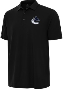 Antigua Vancouver Canucks Mens Black Era Short Sleeve Polo