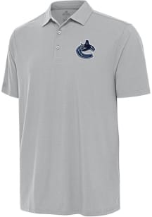 Antigua Vancouver Canucks Mens Grey Era Short Sleeve Polo