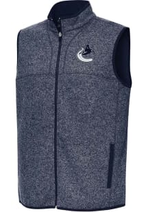 Antigua Vancouver Canucks Mens Navy Blue Fortune Sleeveless Jacket