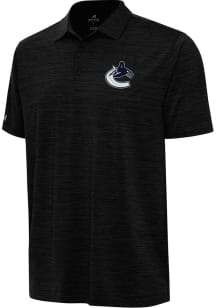 Antigua Vancouver Canucks Mens Black Layout Short Sleeve Polo