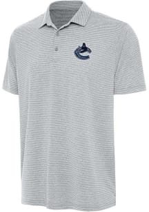 Antigua Vancouver Canucks Mens Grey Scheme Short Sleeve Polo