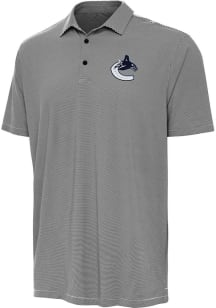 Antigua Vancouver Canucks Mens Black Twine Short Sleeve Polo