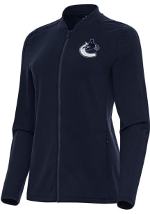 Antigua Vancouver Canucks Womens Navy Blue Continual Light Weight Jacket