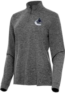 Antigua Vancouver Canucks Womens Black Mentor Qtr Zip Pullover