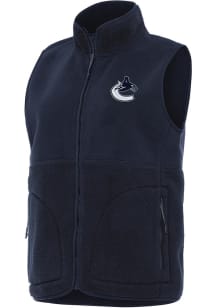 Antigua Vancouver Canucks Womens Navy Blue Nostalgic Vest