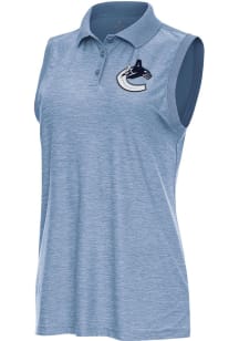 Antigua Vancouver Canucks Womens Blue Recap Polo Shirt