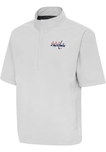 Antigua Washington Capitals Mens Grey Brisk Short Sleeve Jacket