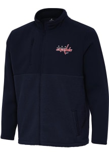 Antigua Washington Capitals Mens Navy Blue Daily Fused Medium Weight Jacket